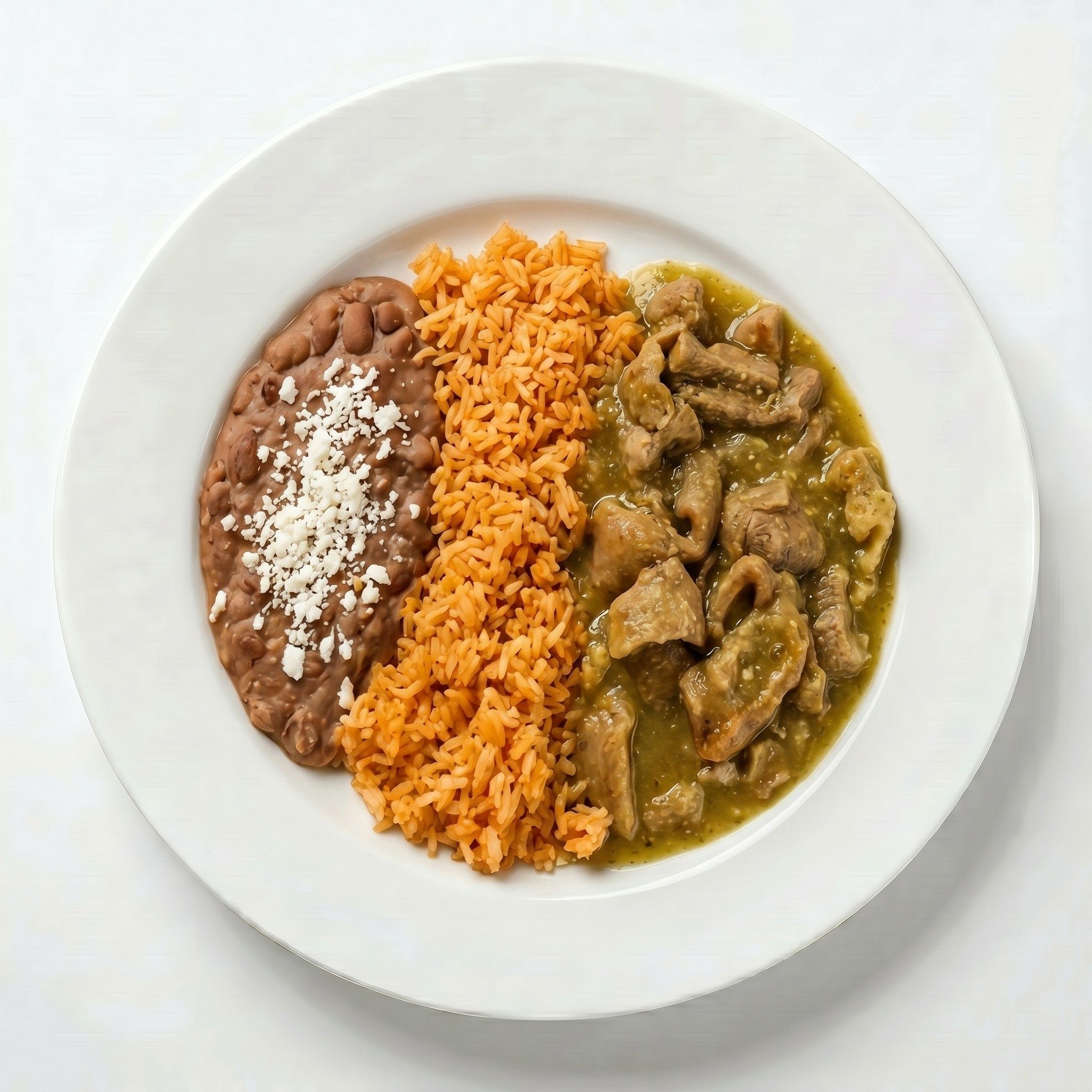Platillo De Chicharron En Salsa Verde.