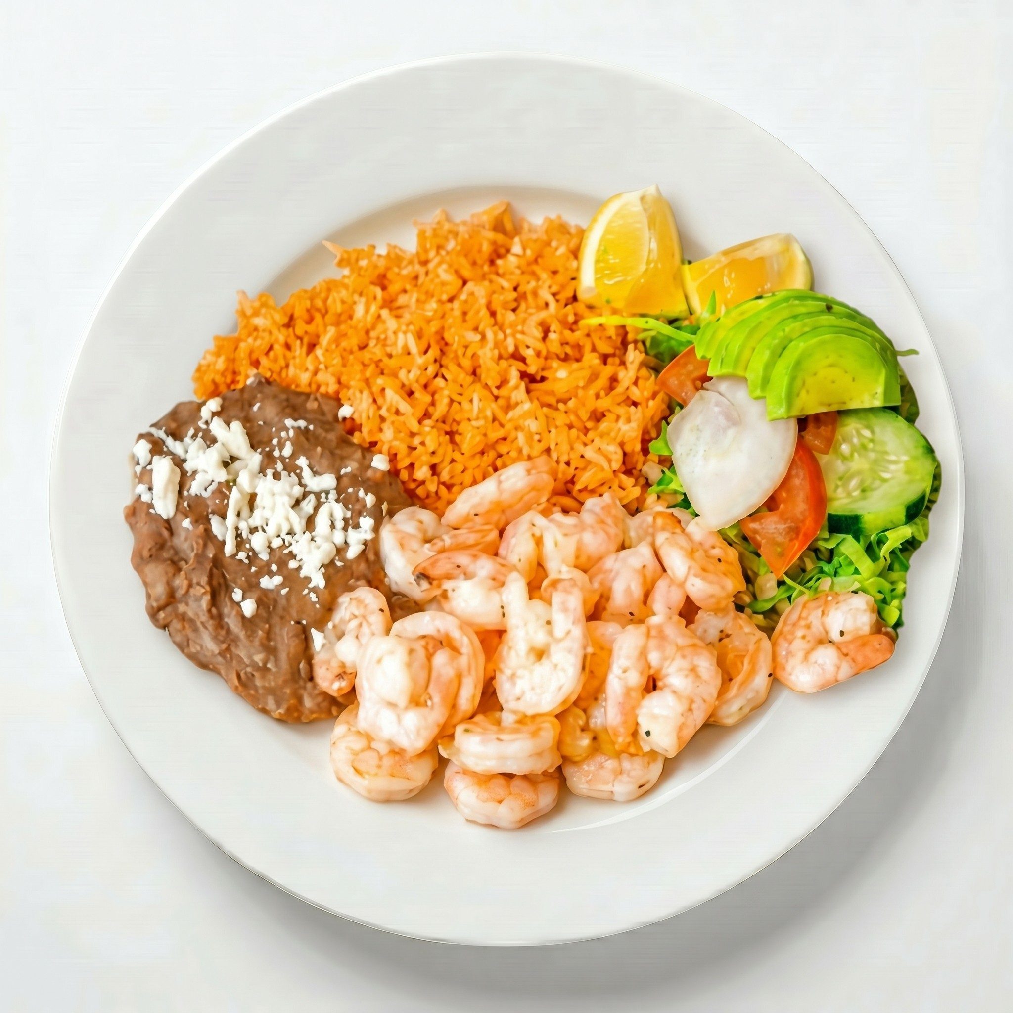 Platillo De Camarones Al Mojo De Ajo.