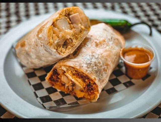 Breakfast Burrito Machaca.